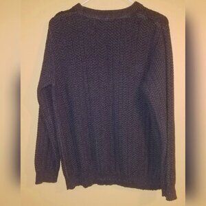 Vintage Oscar de la Renta Cable Knit Sweater Black Medium